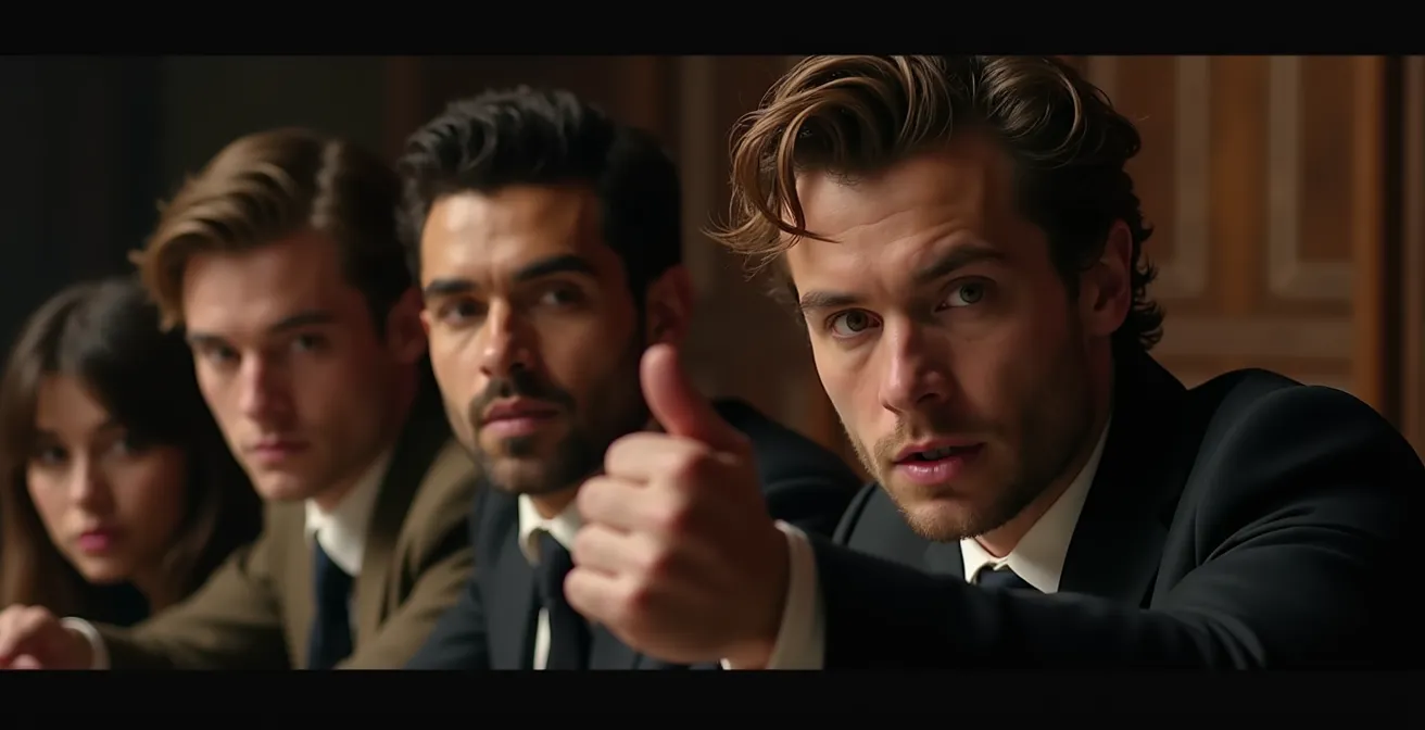 Joueur guidant son équipe dans un environnement d'escape game sombre